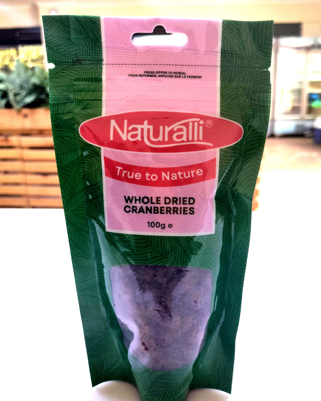 NATURALLI CRANBERRIES (WHOLE) 100G