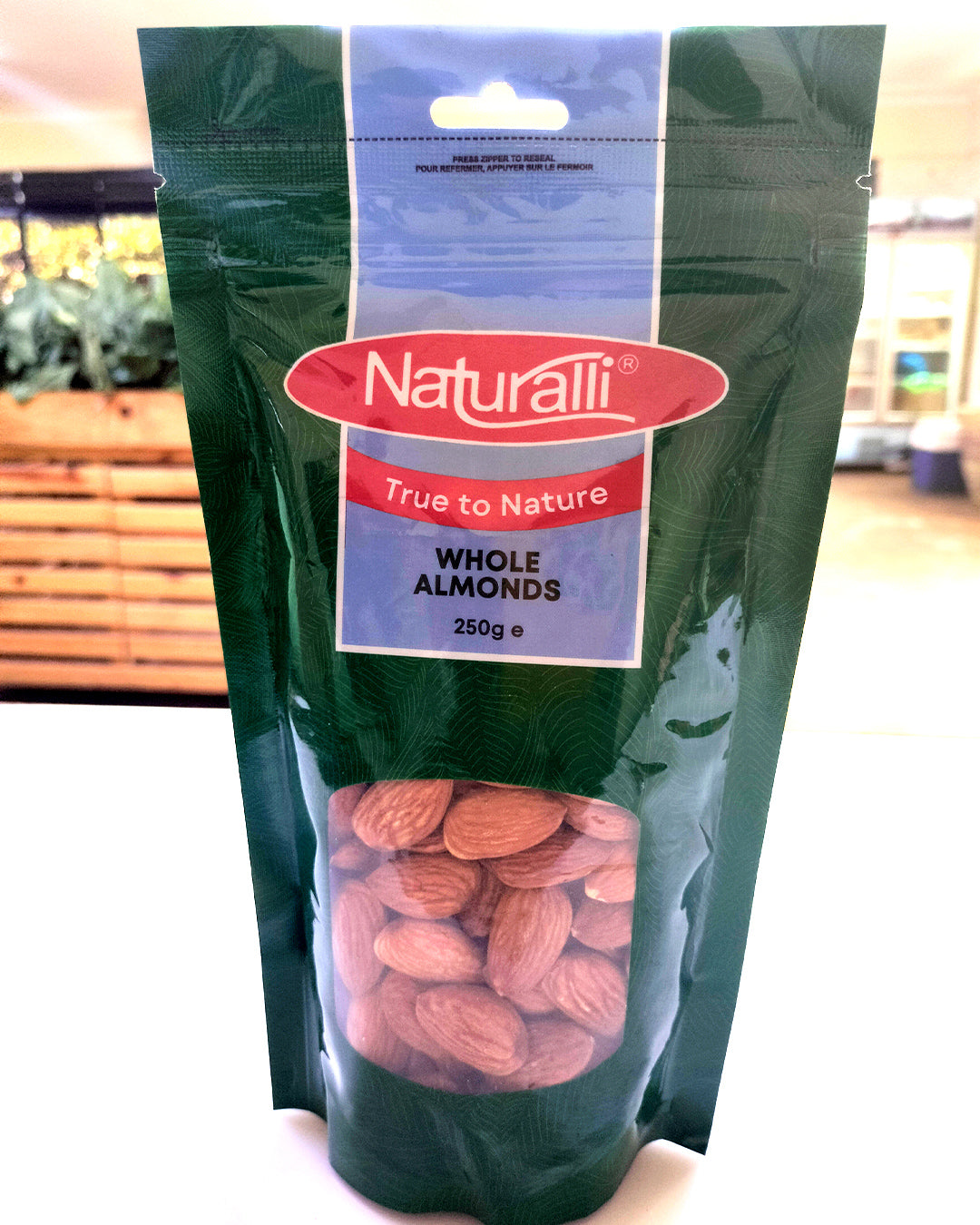 NATURALLI ALMONDS WHOLE 100G