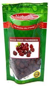 NATURALLI CRANBERRIES (WHOLE) 100G